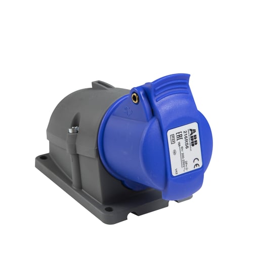 ABB CEE vægstikdåse 3 polet 16A 200-250V IP44 6H 216RS6
