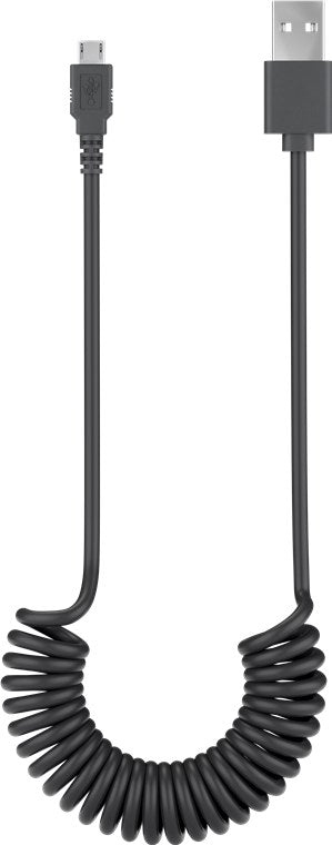 Mikro USB spiralkabel, 1 meter