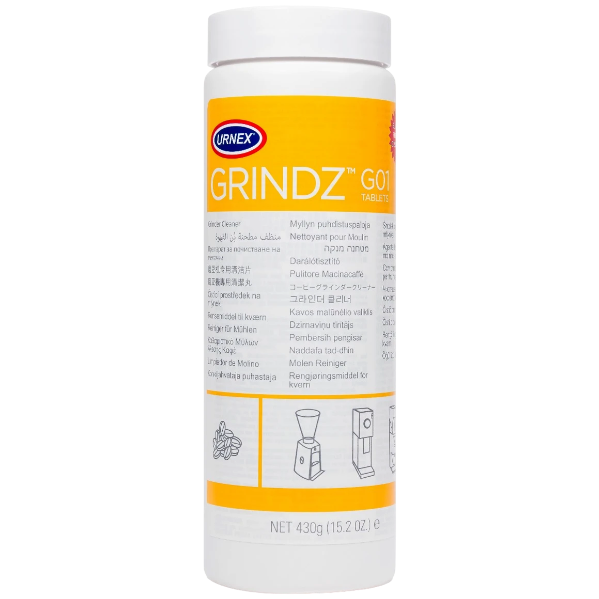 Urnex Grindz G01 Professionel Kværnrenser - 430 gram