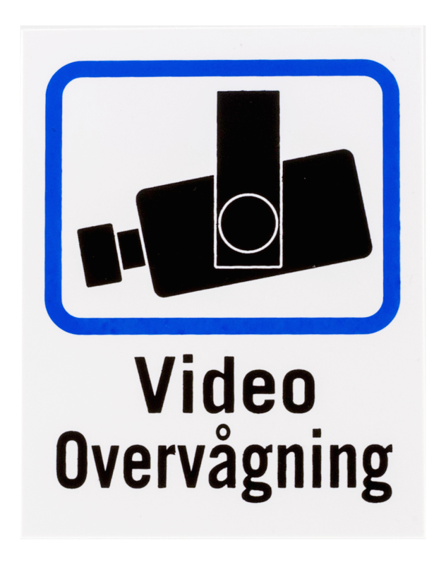Videoovervågning skilt plast 8x10cm, 2 pak