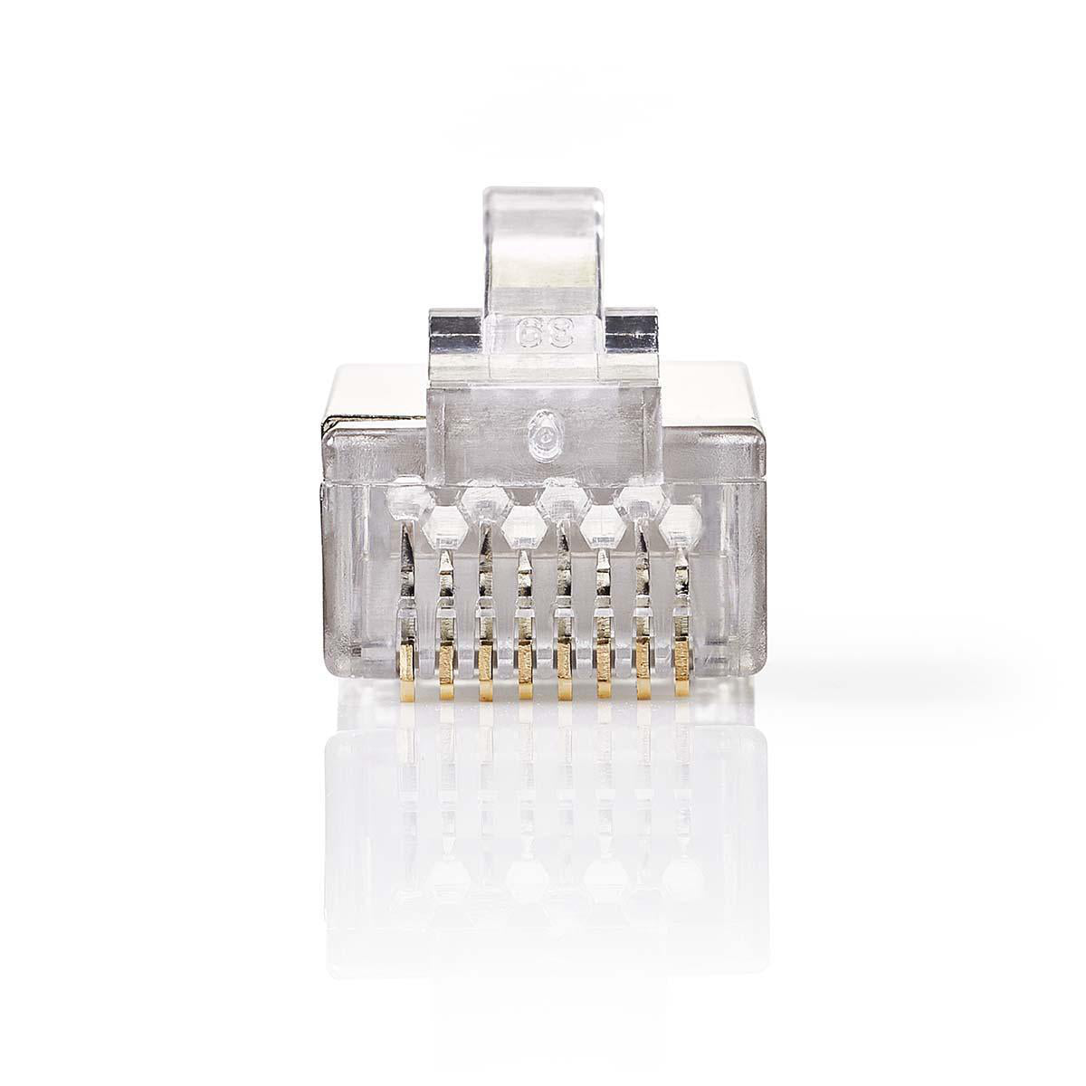 Han | Stranded STP CAT6 | Lige | Guldplateret | 10 stk. | PVC | Gennemsigtig