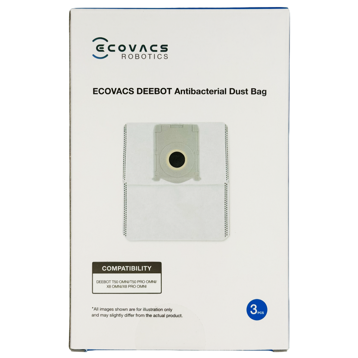 Ecovacs Deebot Støvposer, 3 stk. Til T50 Omni / T50 Pro Omni / X8 Omni / X8 Pro Omni