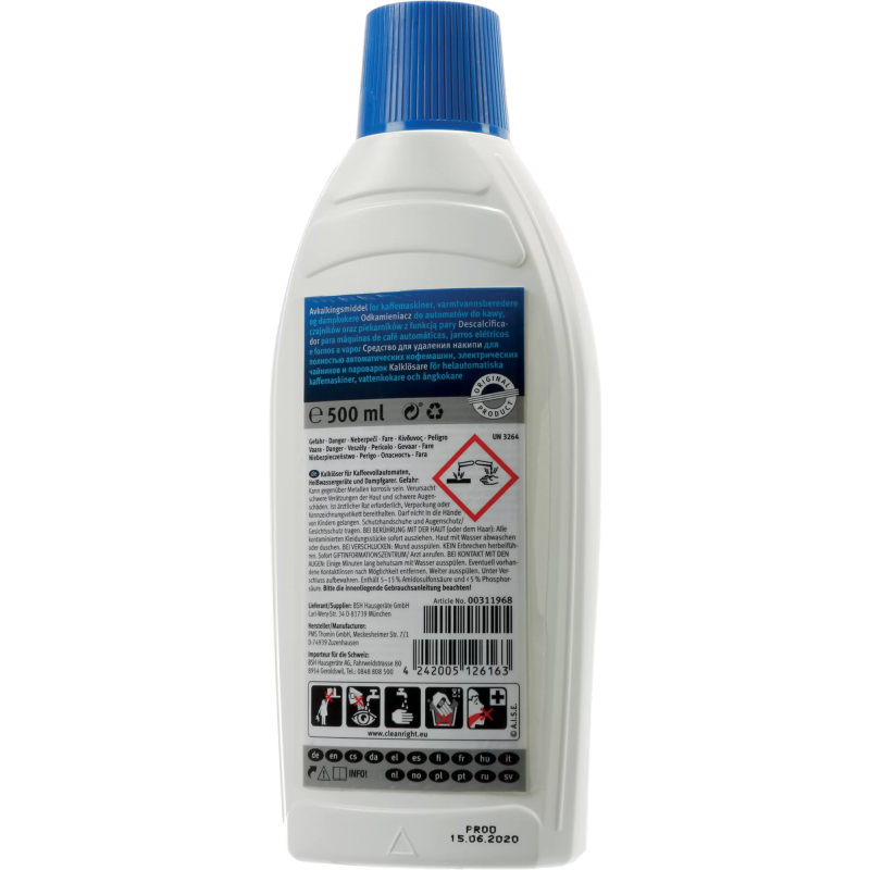 Afkalkningsmiddel 500 ml Bosch/Siemens