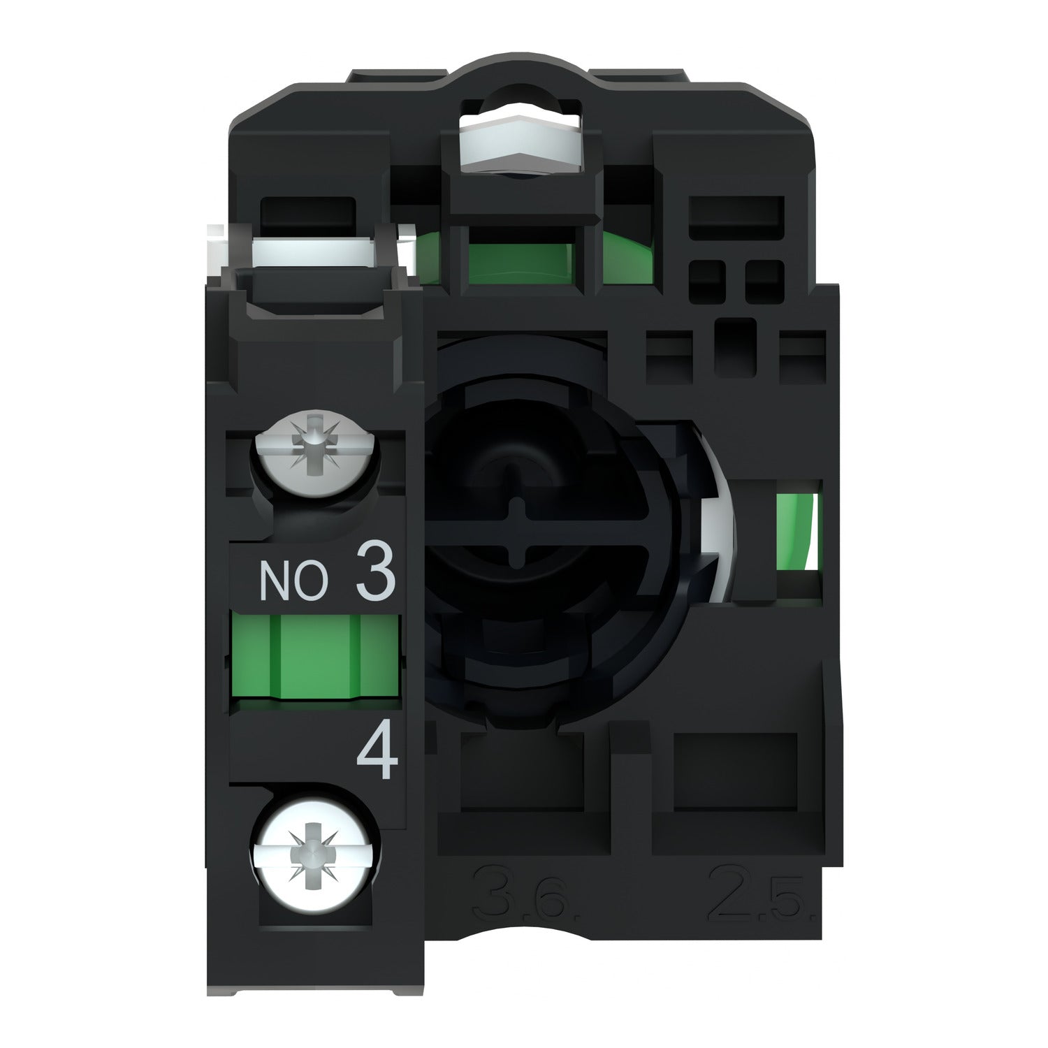 Harmony XB5AA51 trykknap komplet med fjeder-retur og plan trykflade i gul farve 1xNO, Schneider Electric