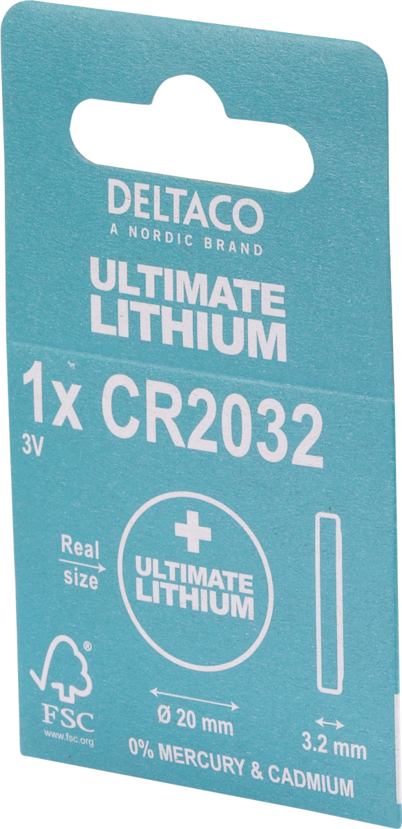 Ultimate Lithium CR2032 Knapbatteri 3V - 1 stk