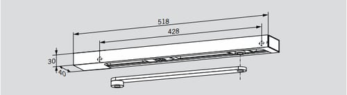 Dormakaba Glideskinne G-EMF HV RAL 9016