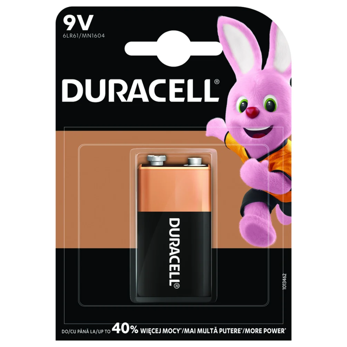 Duracell 9V Alkaline Batteri, 6LR61, 1 stk.