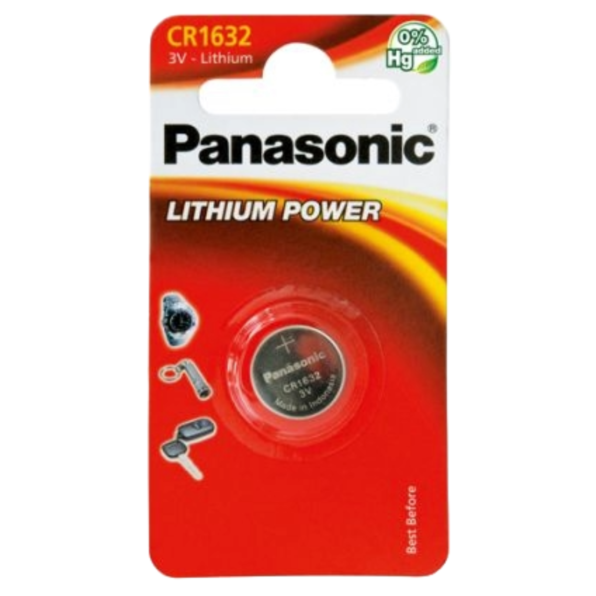 Panasonic CR1632, 3V - 1 stk.
