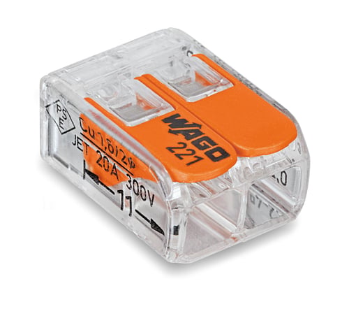 WAGO Samlemuffe 2x0,2-4mm2 transparent, 1 stk