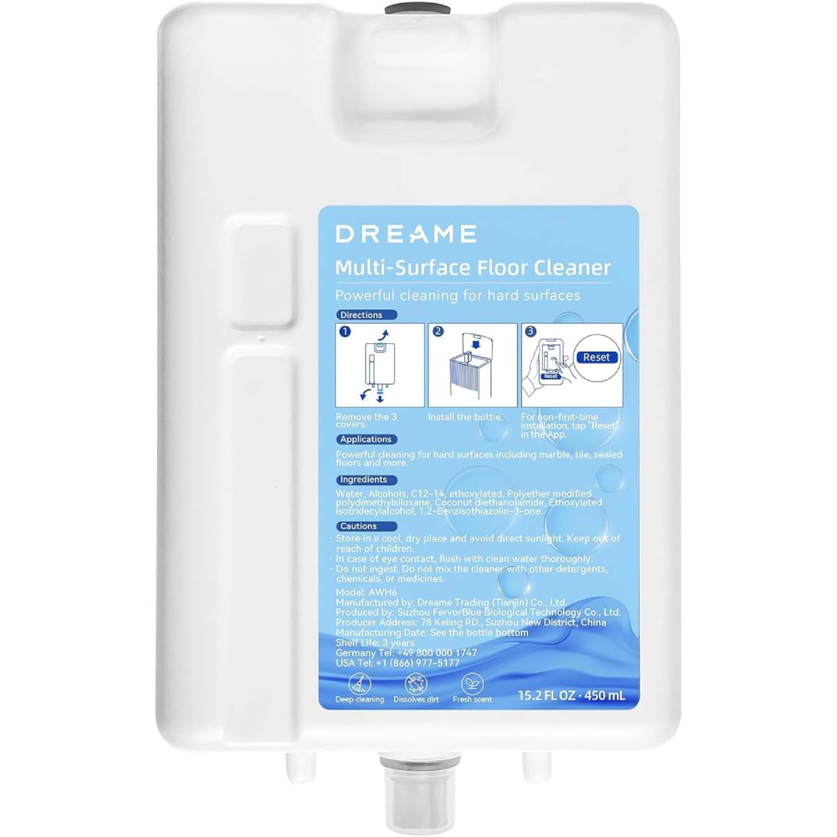 Dreame L20, 450ml Rengøringsmiddel Multi-Surface AWH6-450A