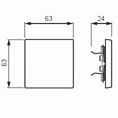 ABB Afdækning for afbryder enkelt 1M Hvid