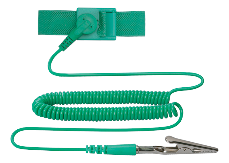 ESD Antistatisk Armbånd, Grøn 2.4m