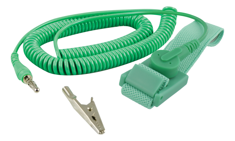 ESD Antistatisk Armbånd, Grøn 2.4m
