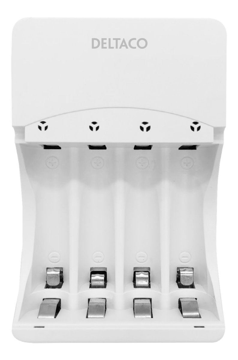 Deltaco Ultimate Ni‑MH USB‑oplader til AA/AAA Batterier