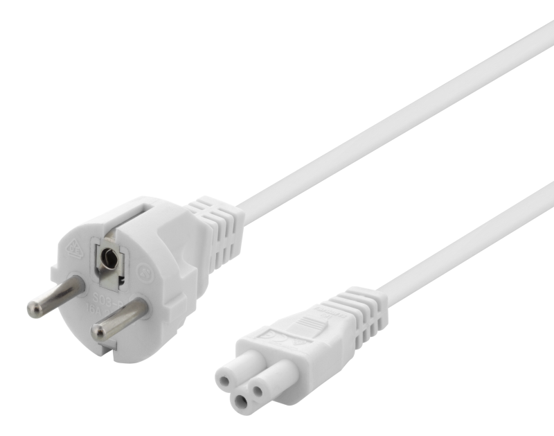 CEE 7/7 to straight IEC 60320 C5, 0.5m