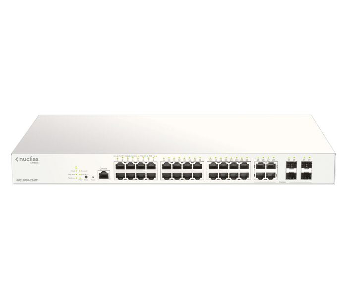 D-Link 28-Port Gigabit PoE+ Nuclias Smart Managed Switch 370W DBS-2000-28MP/E