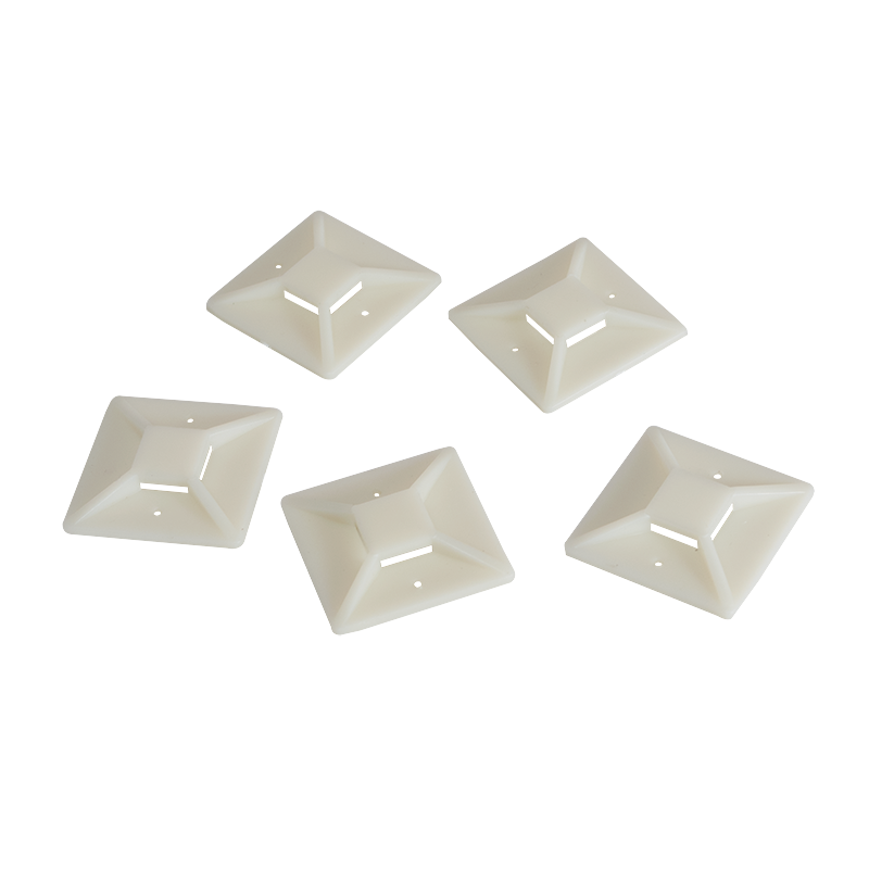 Kabelbinderholder, 100 stk, selvklæbende, 24x24 mm