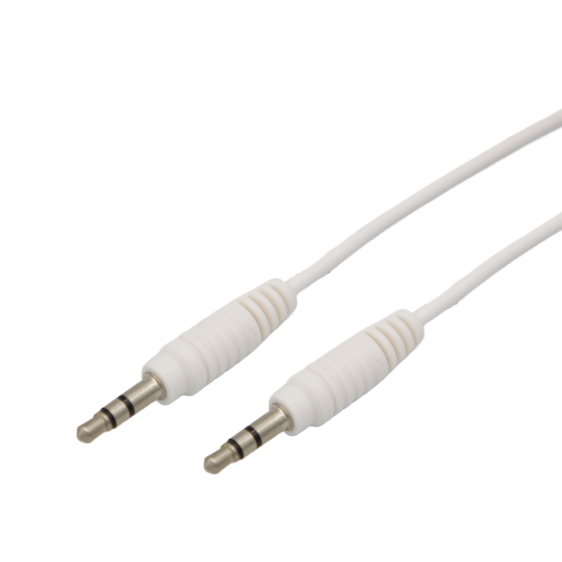 Jack 3,5, stereo slim hvid 5M