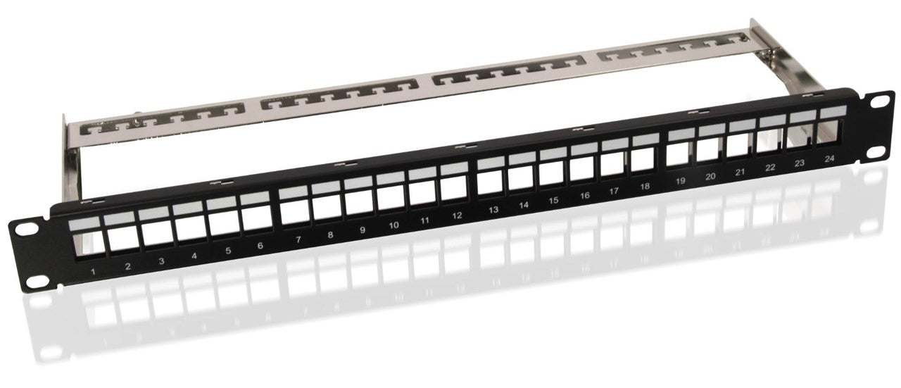 Patchpanel 24ports. 19' inkl. 24x CAT 6 moduler (UTP)