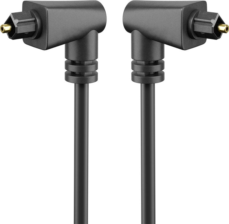 TOSLINK-kabel 1 Meter, drejeligt og 2-fold vinklet