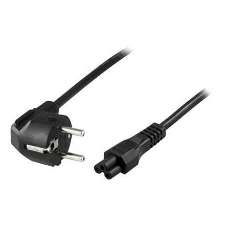 Vinklet CEE 7/7 to straight IEC 60320 C5, 0,5m