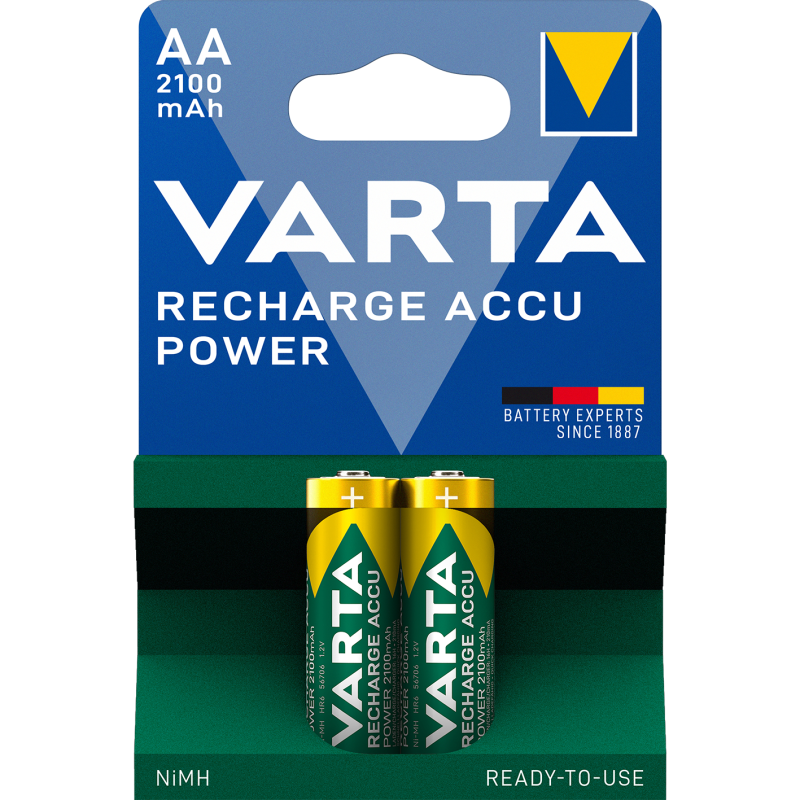 Varta Recharge Charge Accu Power AA 2100mAh 2 Pack