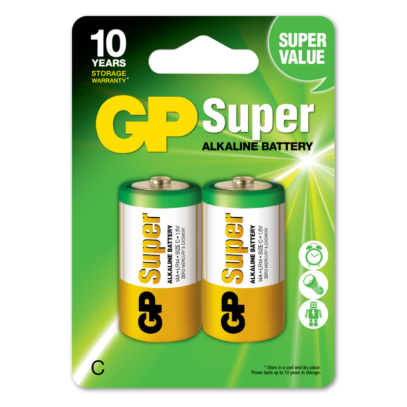 GP Super Alkaline C 2 Pack (B)