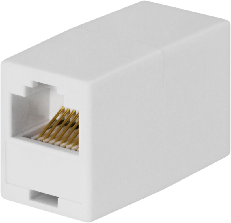 Samlemuffe 8P/8C RJ45, hvid