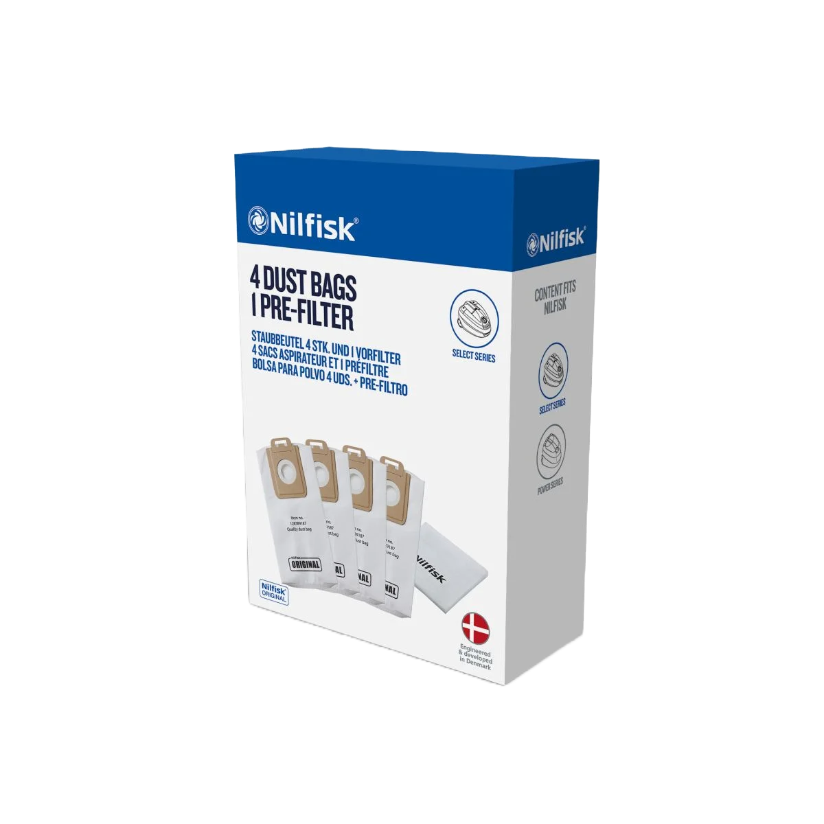 Nilfisk Select støvposer (4 stk. + 1 Filter)