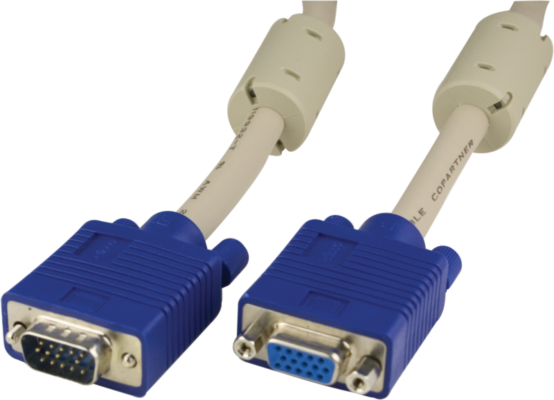 VGA Forlængerkabel HD15 han-hun 5m, uden pin9