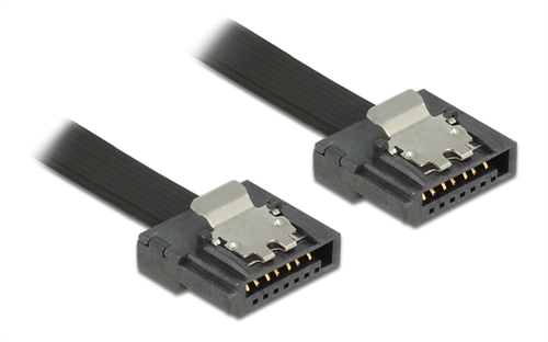 SATA, 7-pin, 6GB/s, 50 cm, sort