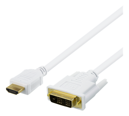 DVI til HDMI hvid 5M