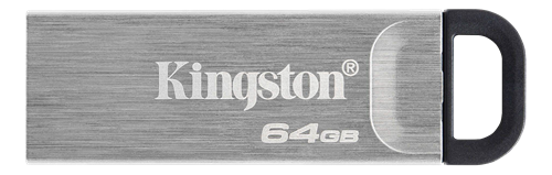 Kingston, USB 3.2, 64GB, Hukommelsestik, sølv