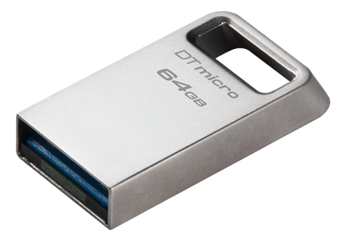 Kingston, USB 3.2, 64GB, Hukommelsestik, sølv