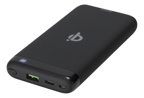 Trådløs Qi-certificeret powerbank med hurtig opladning 10000 mAh