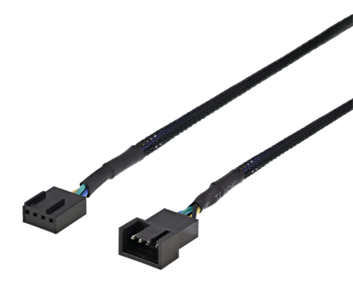 4pin blæser forlænger 0,3m, sort