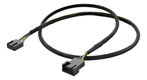 4pin blæser forlænger 0,6m, sort