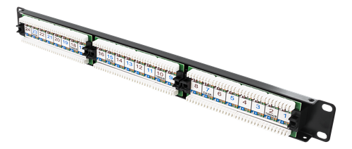 Patchpanel, 24 ports integreret, CAT6A