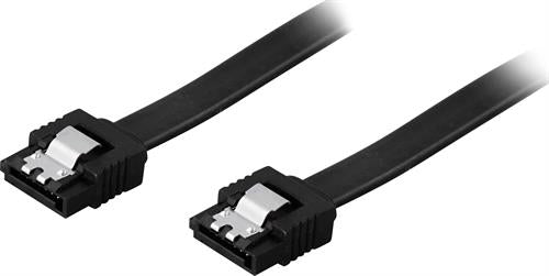 SATA, 7-pin, 6GB/s, 70 cm, sort