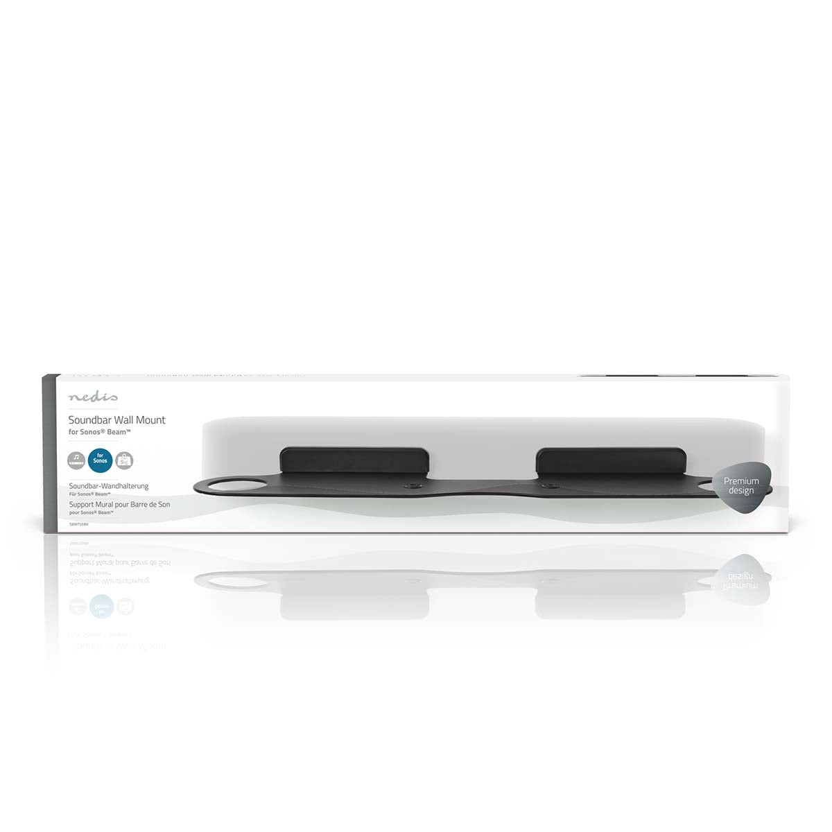 Soundbar Beslag Kompatibel med: Sonos® Beam™ | Væg | 5 kg | Fast | ABS / Stål | Sort