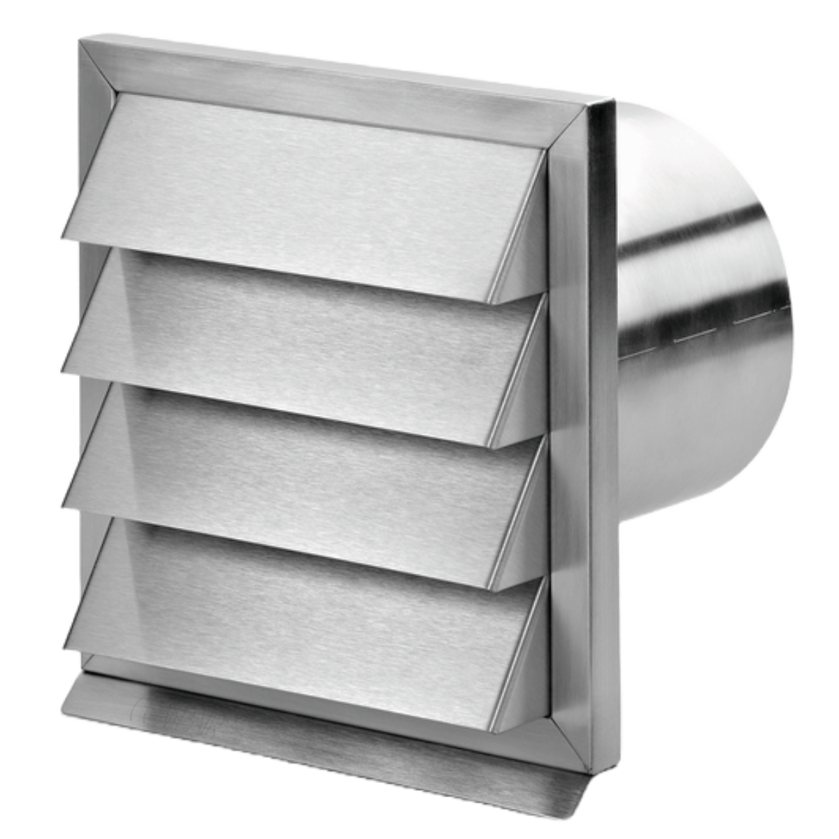 Jalousi med Returspjæld - Ø150 mm, Rustfrit Stål - 4022012