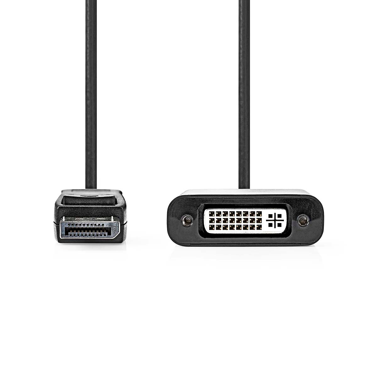 DisplayPort Han | DVI-D 24+1-Pins Hun | 1080p | Nikkelplateret | Lige | 0.20 m | Runde | PVC | ABS | Sort | Plastikpose