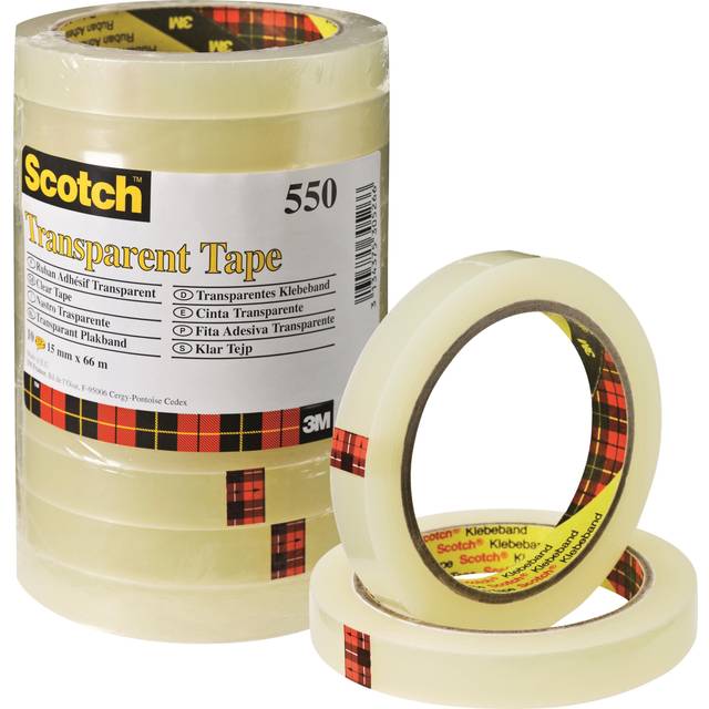 3M Scotch 550 tape, 10 ruller, 15mmx66meter