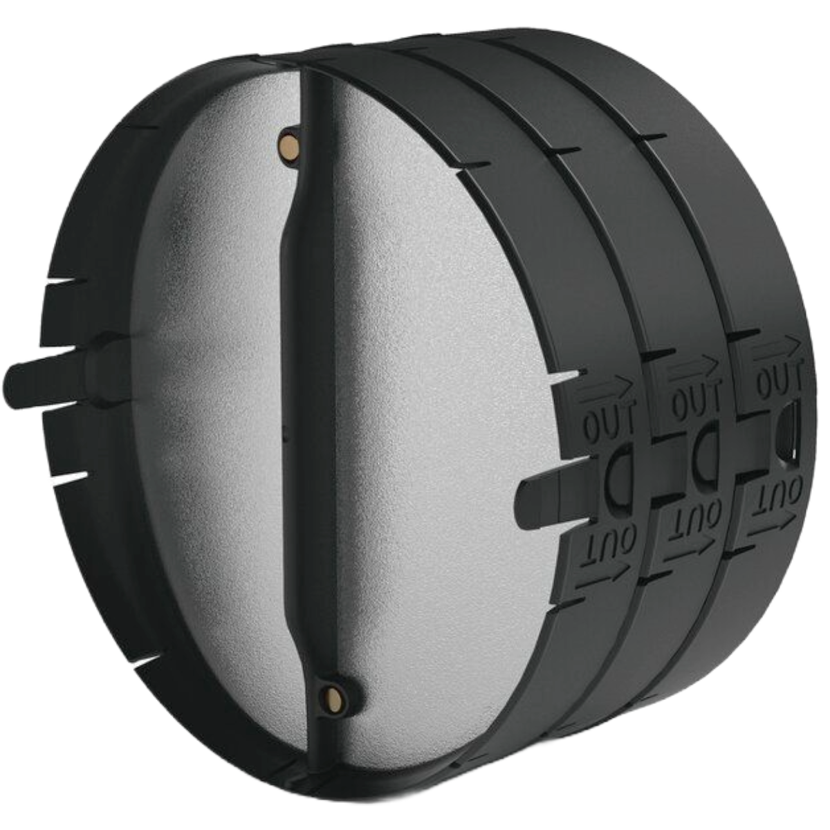 Thermospjæld Ø125mm - 4022049 - Sort/Sølv - Åben emballage