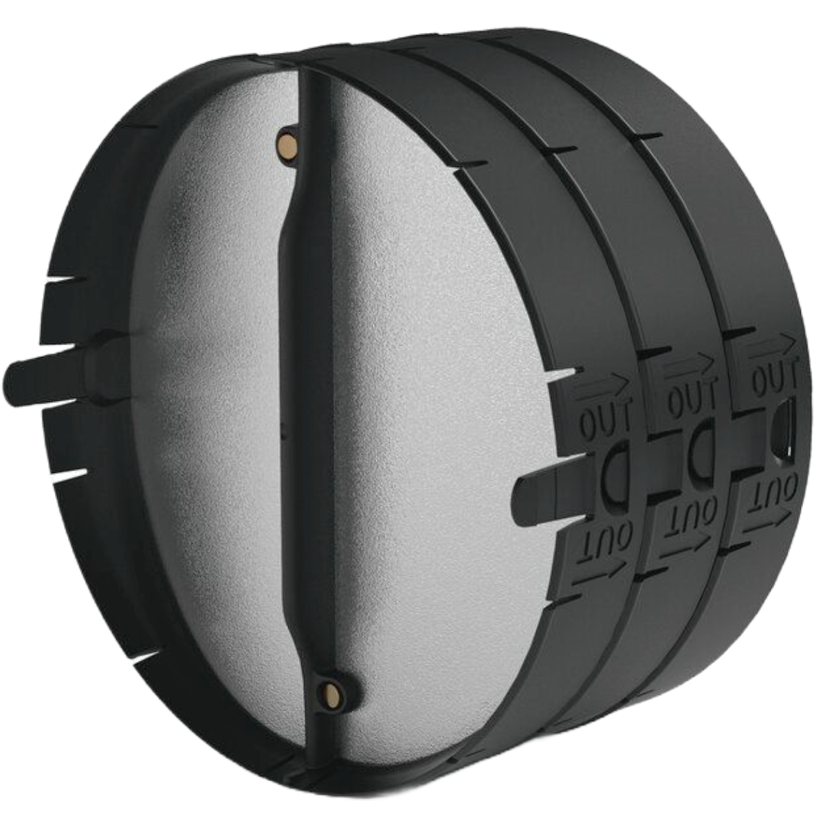 Thermospjæld Ø150mm - 4043064 - Sort/Sølv - Åben emballage