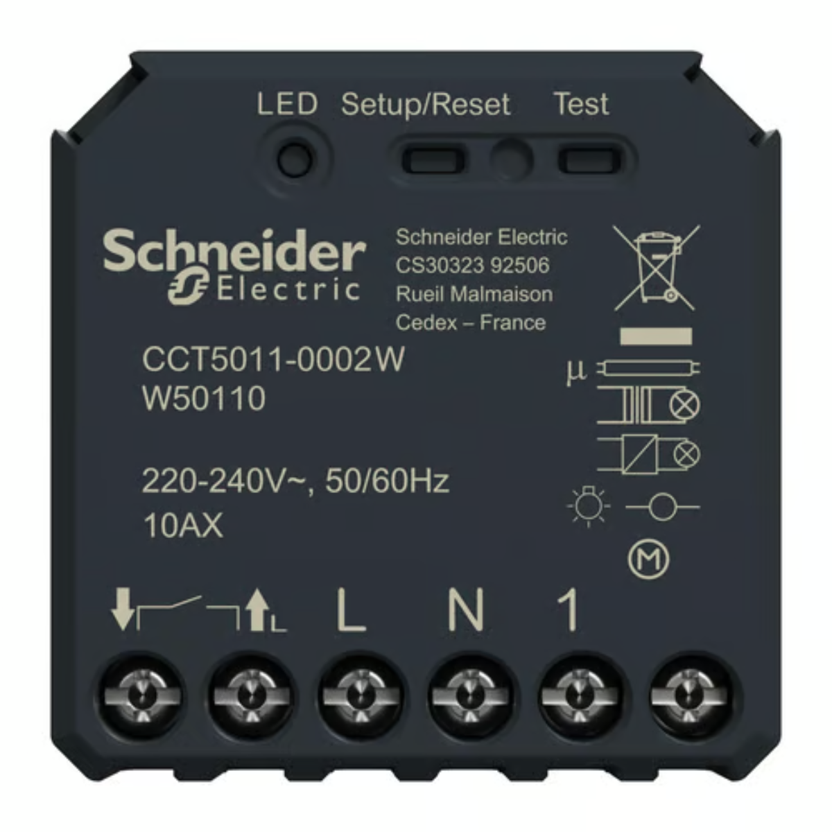 Wiser Indbygningsrelæ 10A - CCT5011-0002W