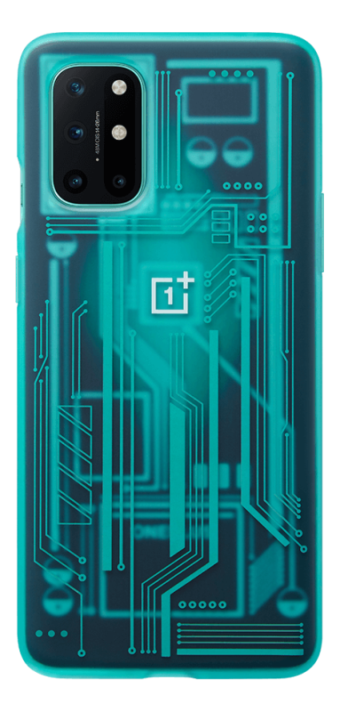 OnePlus 8T Quantum Bumper Case, cyborg cyan