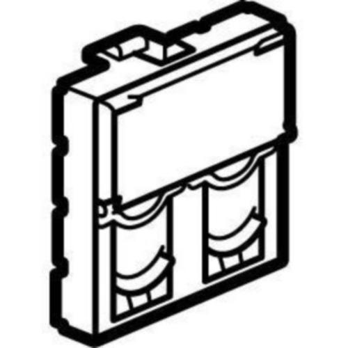 Legrand Mosaic Dataudtag for 2x Keystone RJ45 2 modul plan hvid