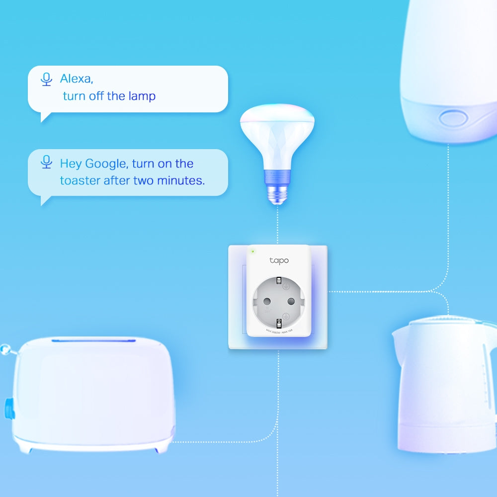 TP-Link TAPO P110 Smart WiFi Stikkontakt 4-Pack, Energimonitorering