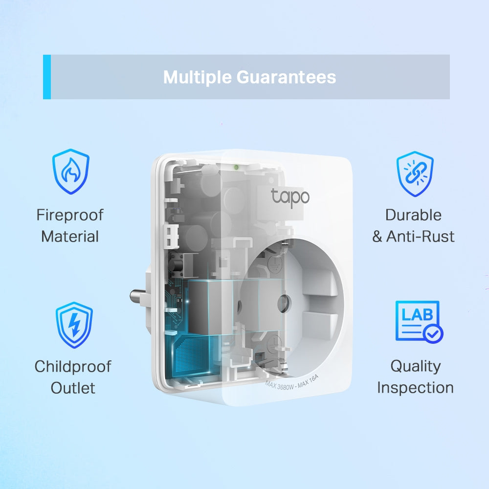 TP-Link TAPO P110 Smart WiFi Stikkontakt 4-Pack, Energimonitorering